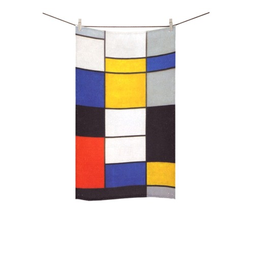 Composition A by Piet Mondrian Custom Towel 16"x28"