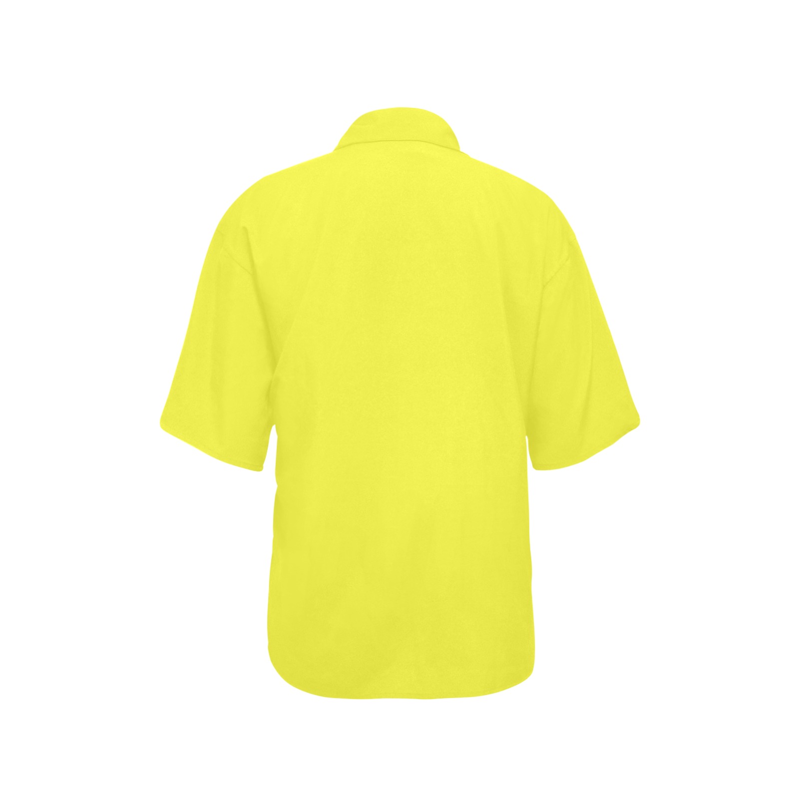 color maximum yellow All Over Print Hawaiian Shirt for Women (Model T58)