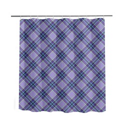 Purple Plaid Tartan 1 Diagonal Shower Curtain 66"x72"