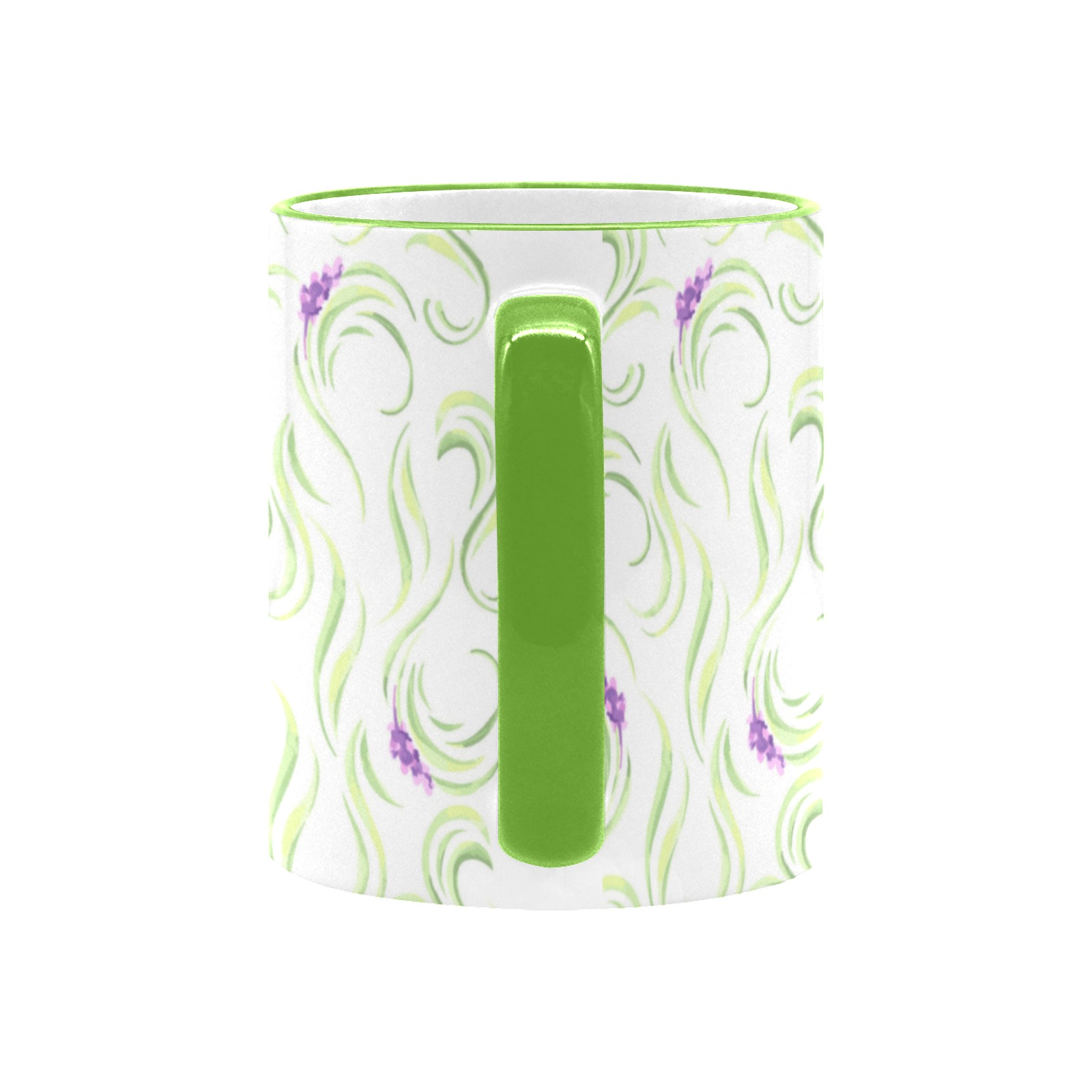 Lavender Swirl Custom Edge Color Mug (11oz)