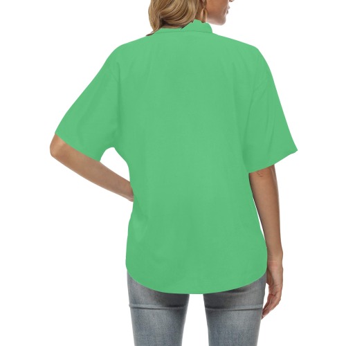 color Paris green All Over Print Hawaiian Shirt for Women (Model T58)