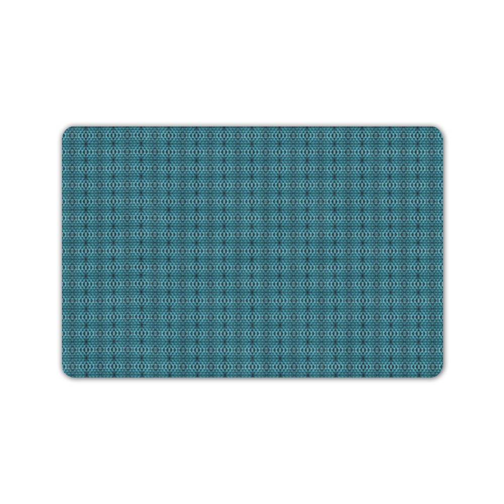 green repeating pattern Doormat 24"x16" (Black Base)