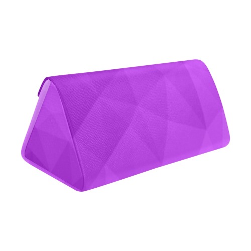 Purple gradient geometric mesh pattern Custom Foldable Glasses Case