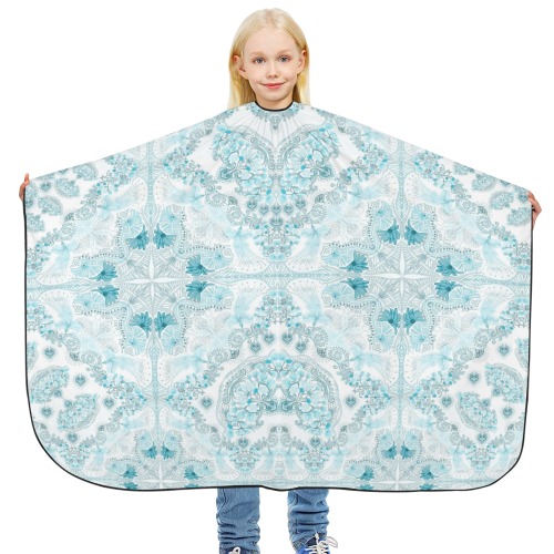 sweet nature-turquoise Hair Cutting Cape for Kids