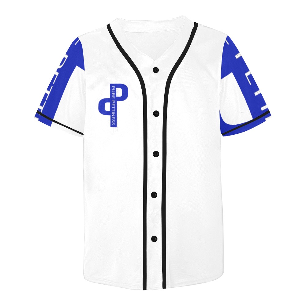 Pure Pettiness blue All Over Print Baseball Jersey for Men (Model T50)