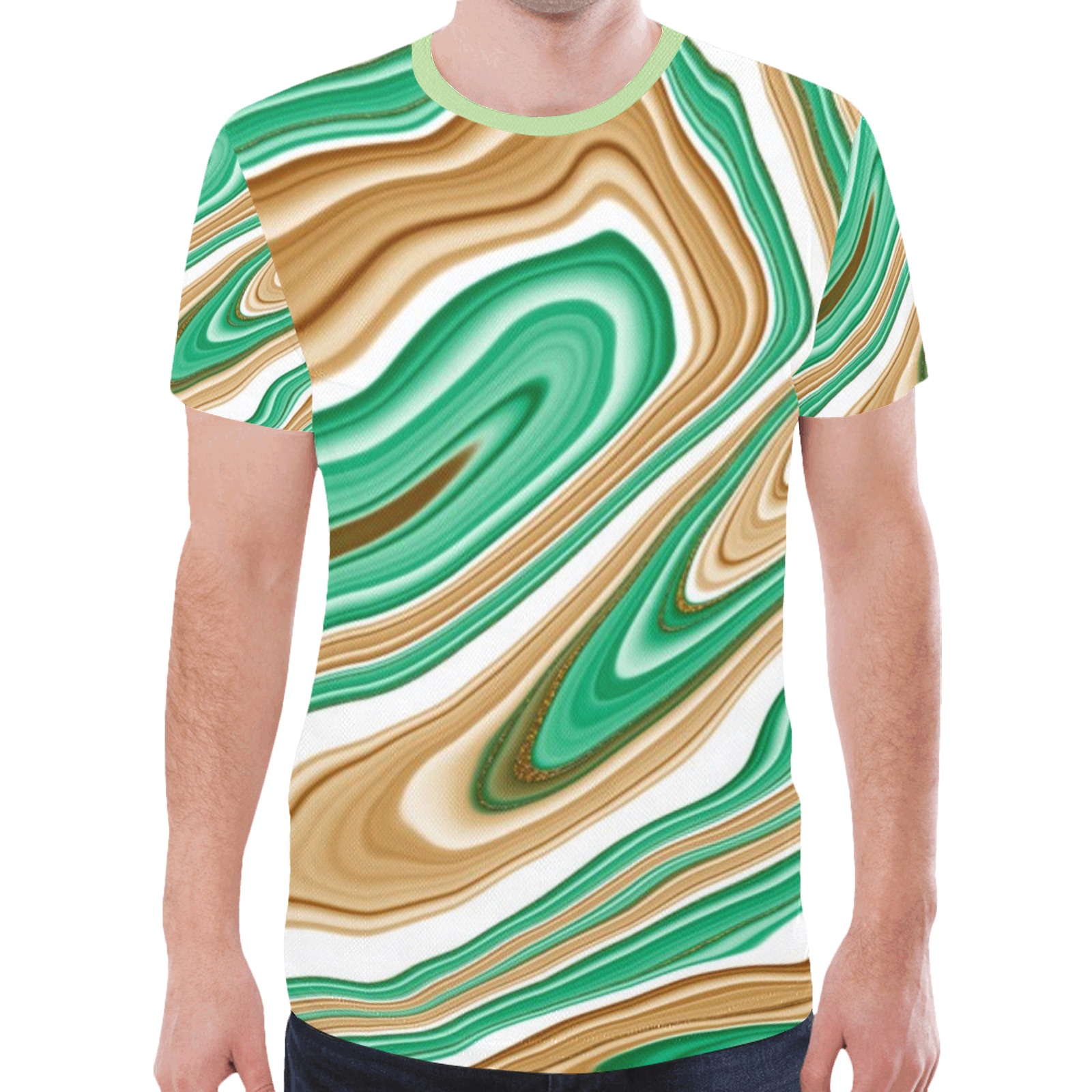 camiseta hombre menta New All Over Print T-shirt for Men (Model T45)