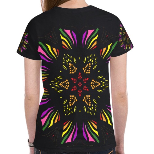Ô Spectrum2 Mandala New All Over Print T-shirt for Women (Model T45)