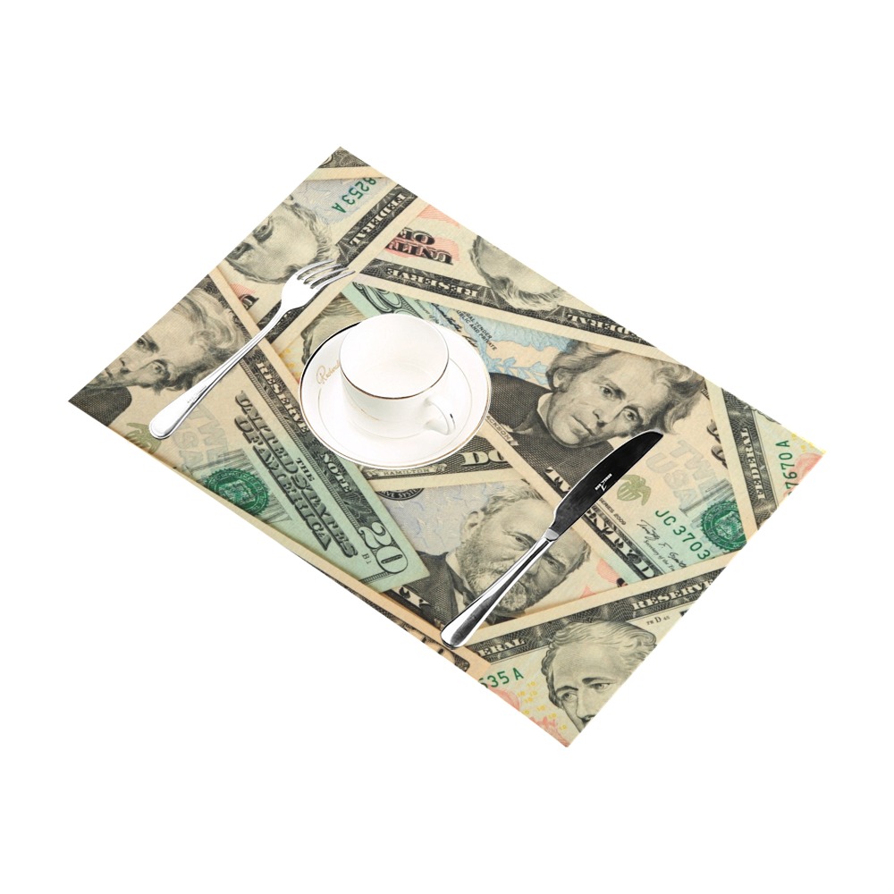 US PAPER CURRENCY Placemat 12’’ x 18’’ (Six Pieces)