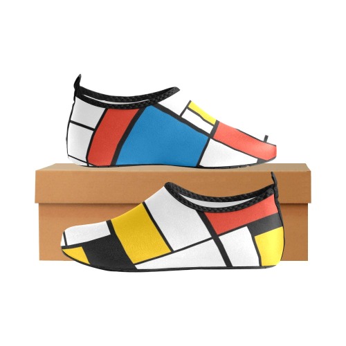 Mondrian De Stijl Modern Kids' Slip-On Water Shoes (Model 056)