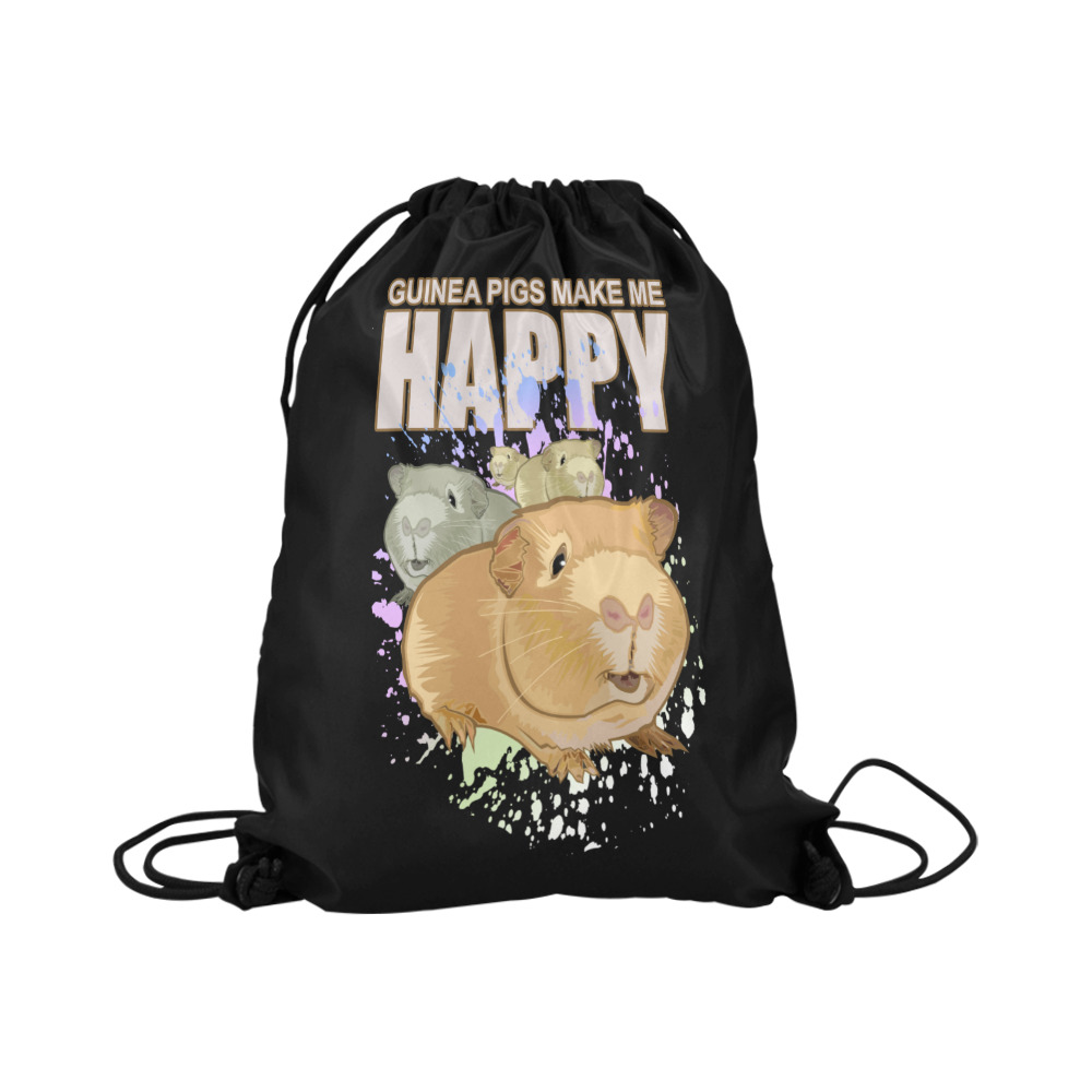 Guinea Pigs Make Me Happy Large Drawstring Bag Model 1604 (Twin Sides)  16.5"(W) * 19.3"(H)