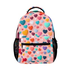 Heart pattern All Over Print Casual Backpack-Large