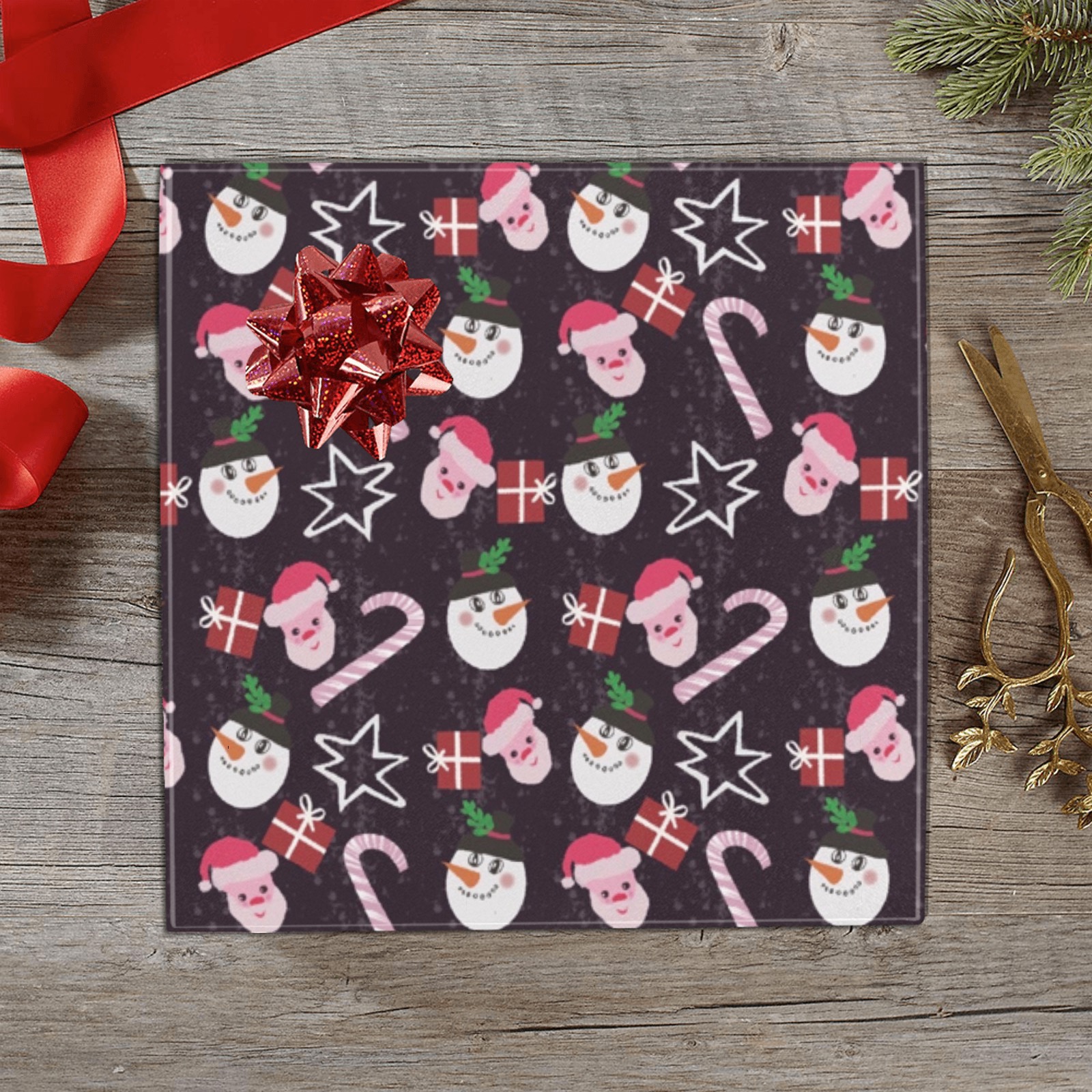 Christmas pattern design Gift Wrapping Paper 58"x 23" (2 Rolls)