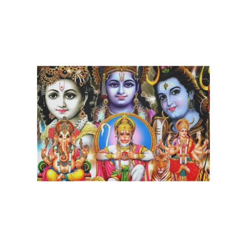 HINDUISM Cotton Linen Wall Tapestry 60"x 40"