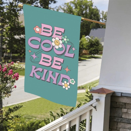 Retro Be Cool Be Kind Garden Flag 36''x60'' (Twin Sides)