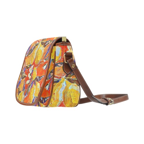 Multicolor Shoulder Bag Saddle Bag/Large (Model 1649)