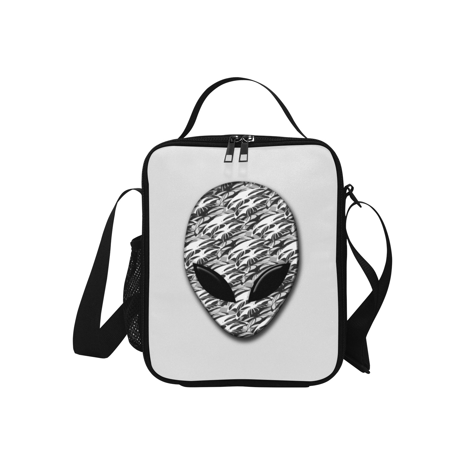 Alien Face with Troops Crossbody Lunch Bag for Kids (Model 1722)