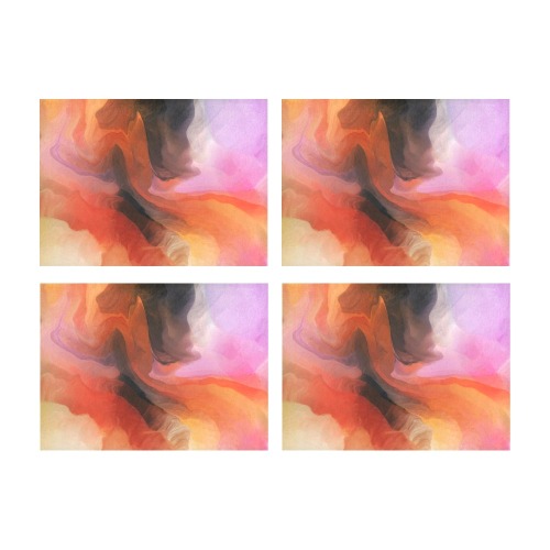 Waves desert paintbrush Placemat 14’’ x 19’’ (Set of 4)