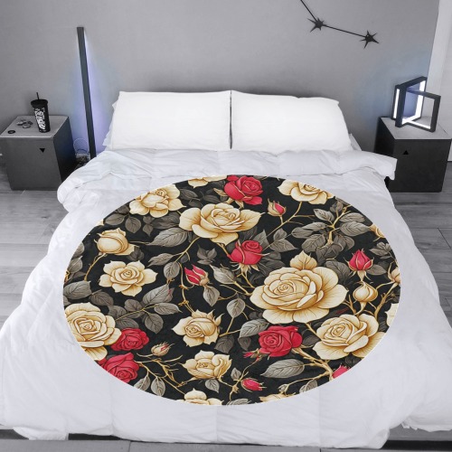 Fabulous Florals 14 Circular Ultra-Soft Micro Fleece Blanket 47"