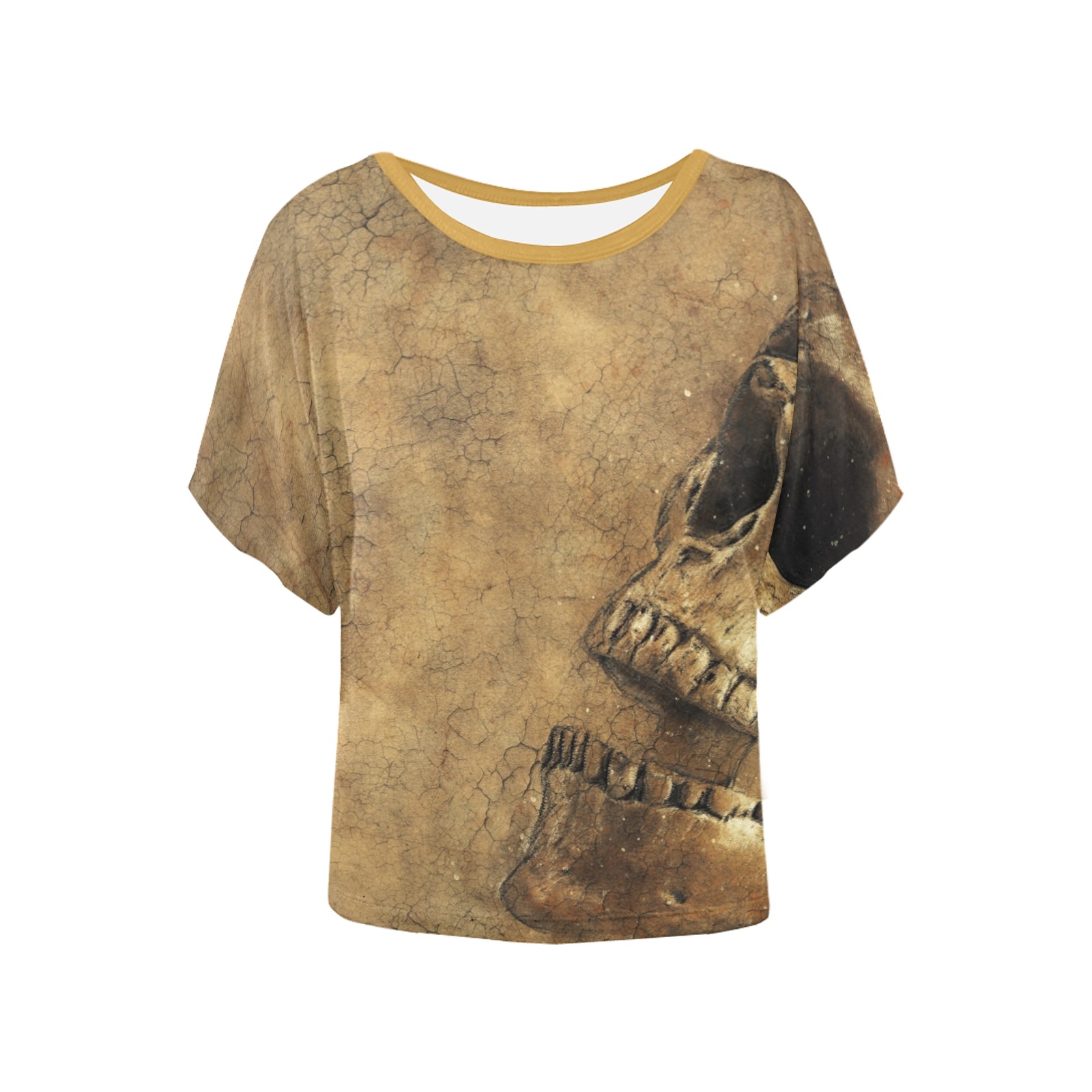 skull-2106816 Women's Batwing-Sleeved Blouse T shirt (Model T44)