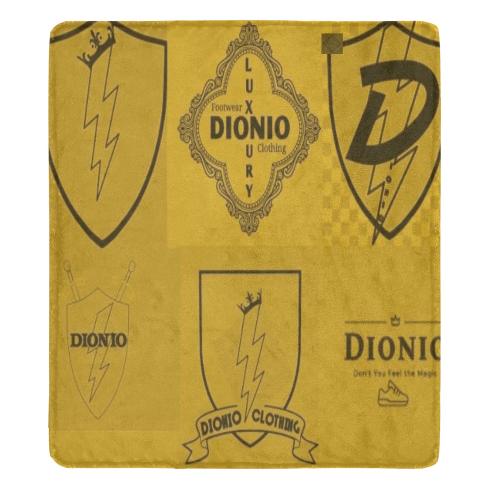 DIONIO - Dionio Badge Logos Ultra soft Micro Fleece Blanket 70 X 80 Ultra-Soft Micro Fleece Blanket 70''x80''