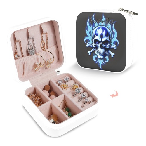 Fire Skull Jewelry Box Custom Printed Travel Jewelry Box