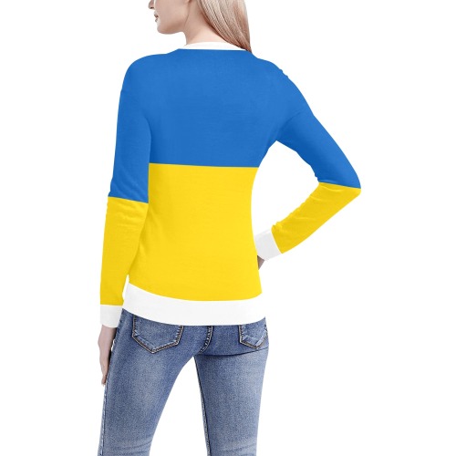 UKRAINE Women's All Over Print V-Neck Sweater (Model H48)