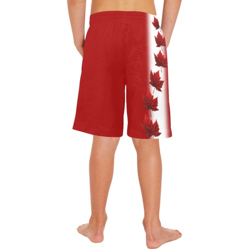 Canada Flag Kid's Swimshorts Boys' Casual Beach Shorts (Model L52)