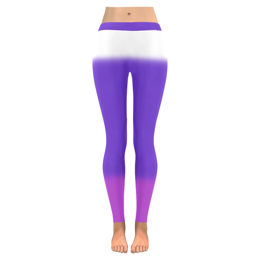 Sweet Ombre Women's Low Rise Leggings (Invisible Stitch) (Model L05)