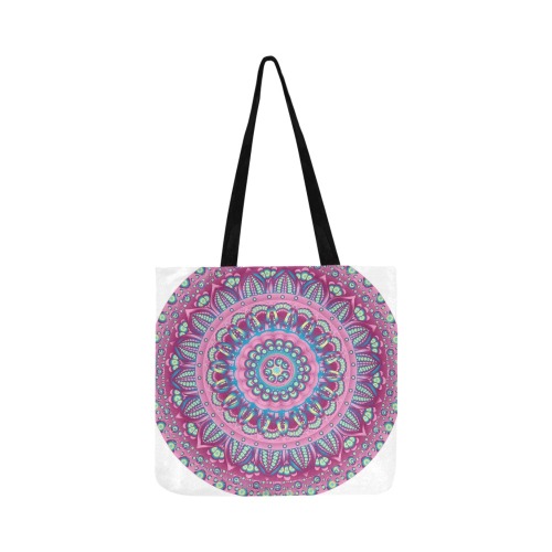 mandala 5 pink blue Reusable Shopping Bag Model 1660 (Two sides)