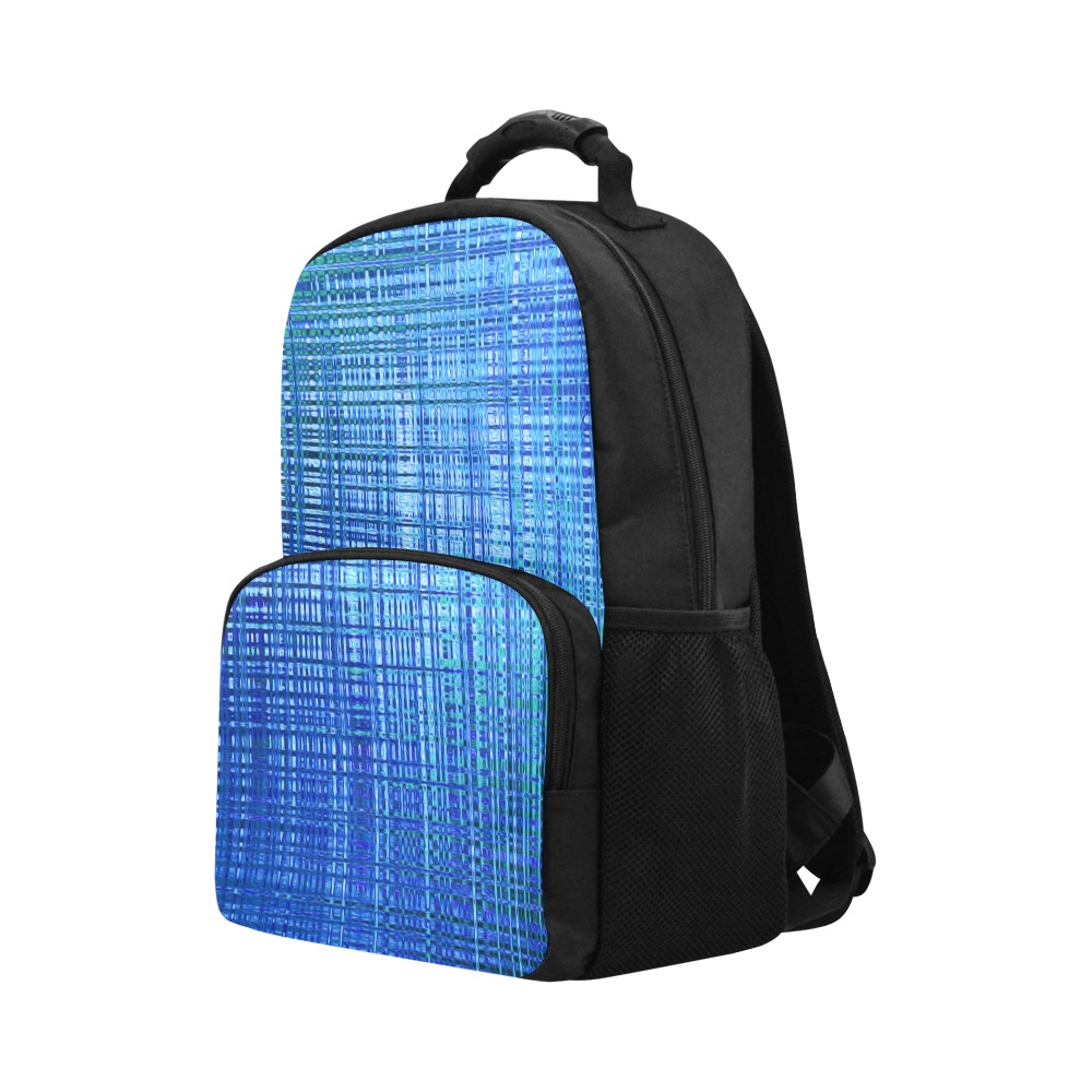 Blue Plaid Unisex Laptop Backpack (Model 1663)