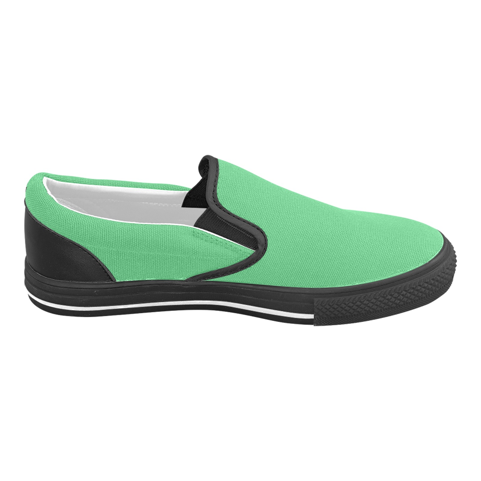 color Paris green Men's Slip-on Canvas Shoes (Model 019)