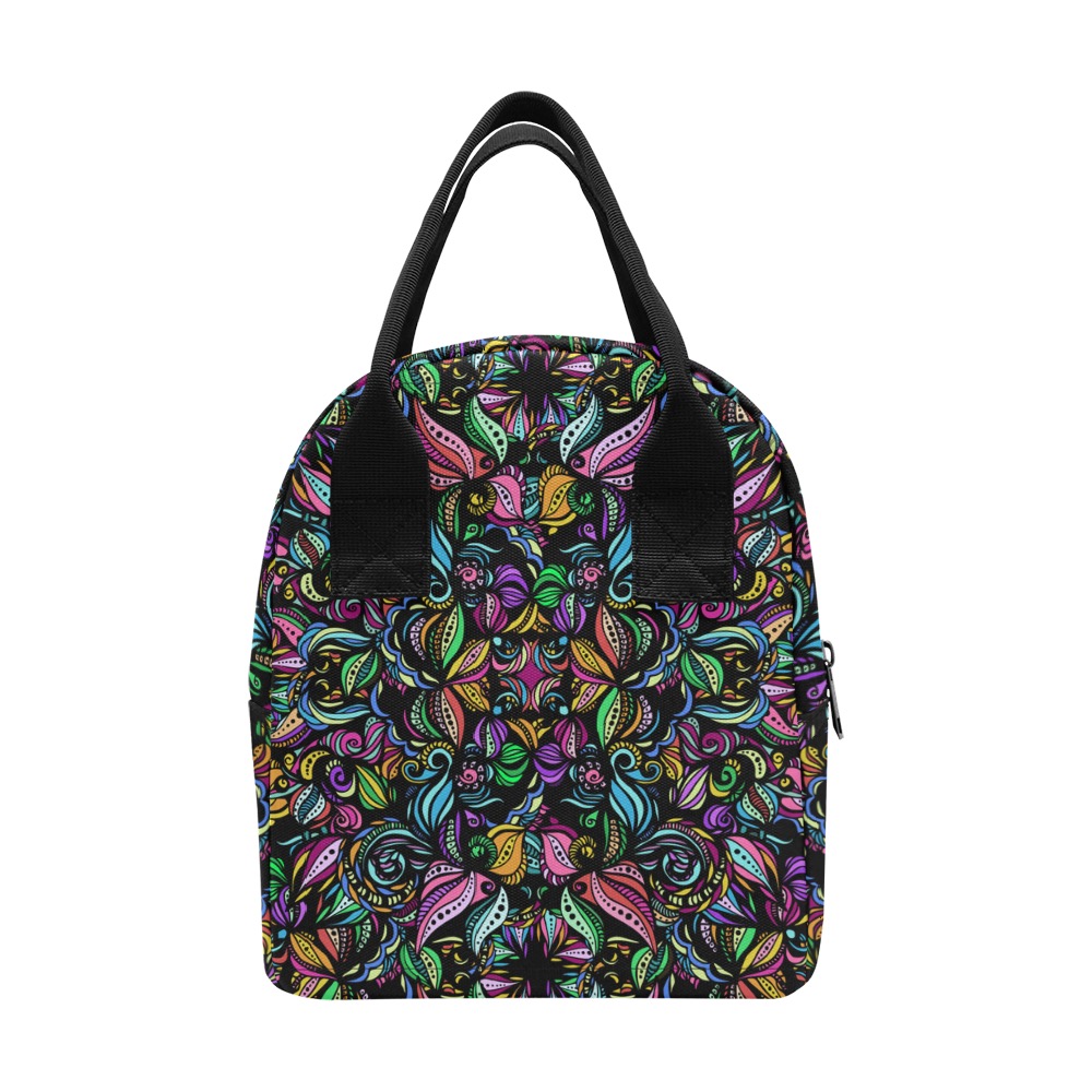 Whimsical Blooms Zipper Lunch Bag (Model 1689)
