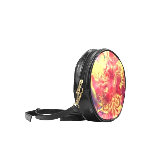 Flames of Red Round Sling Bag (Model 1647)