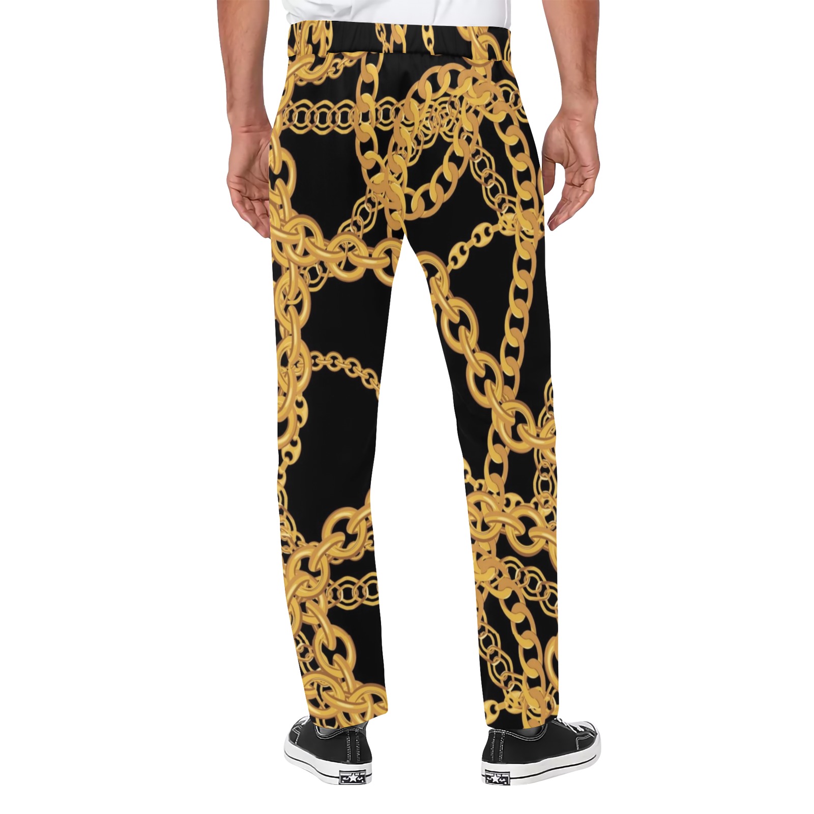 Chains 2 Art by  Nico Bielow Men's All Over Print Casual Trousers (Model L68)