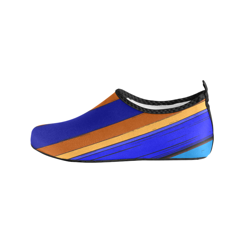Abstract Blue And Orange 930 Women's Slip-On Water Shoes (Model 056)