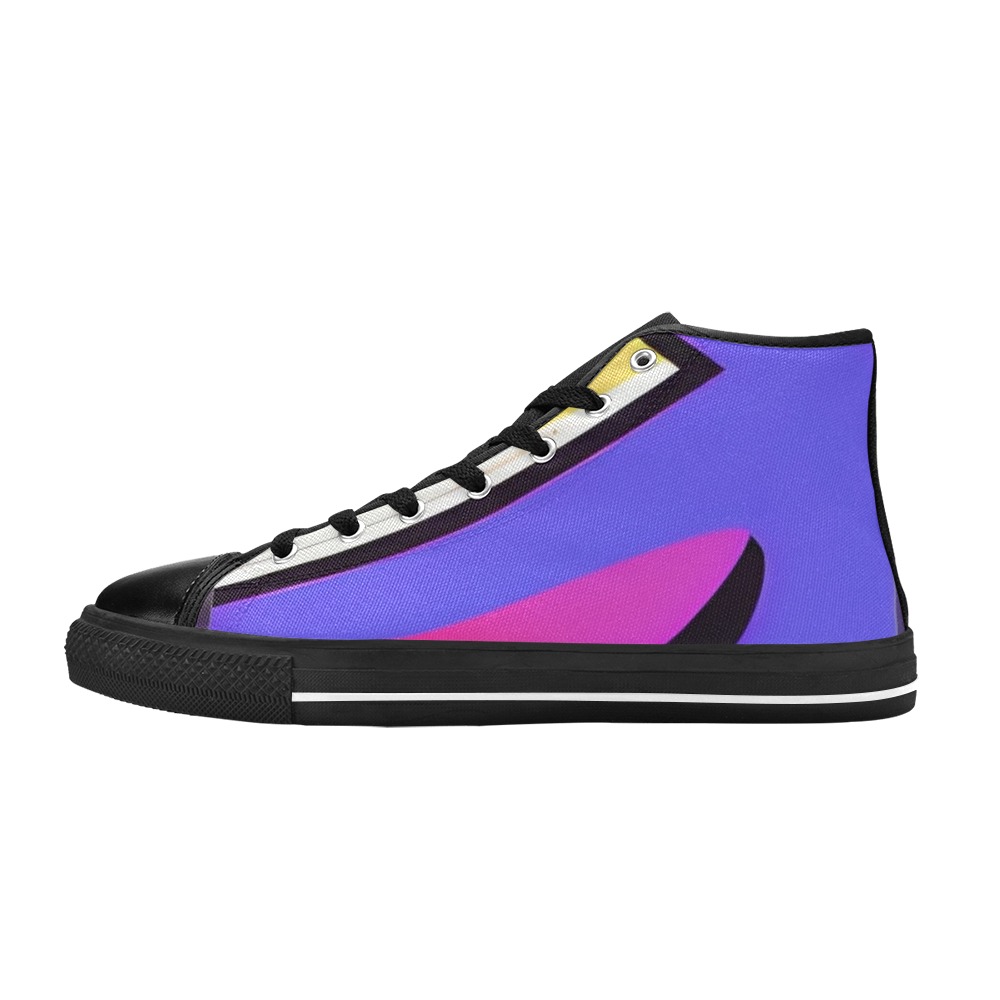 graffiti High Top Canvas Shoes for Kid (Model 017)