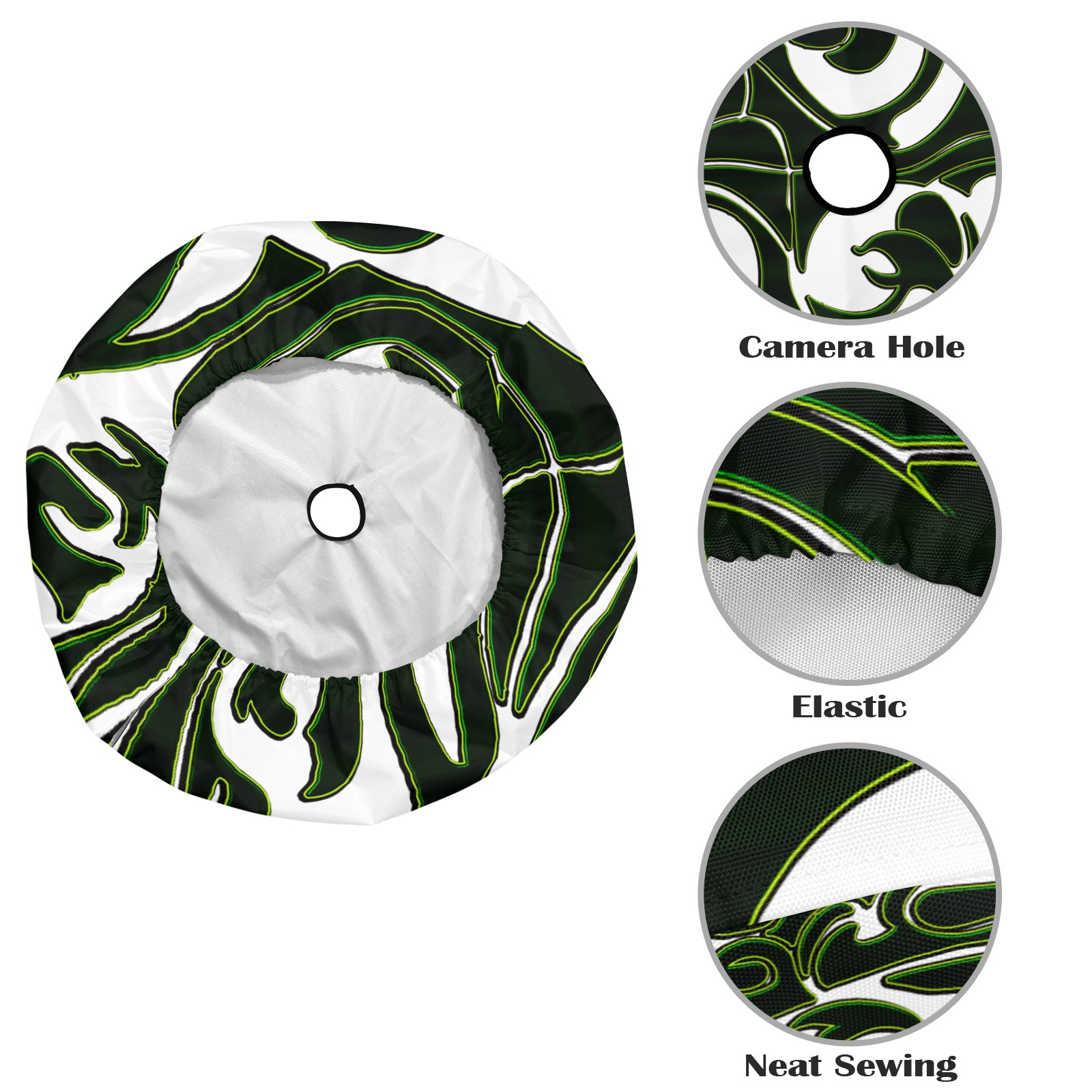 Celtic 4 Spare Tire Cover with Backup Camera Hole (30 Inch)