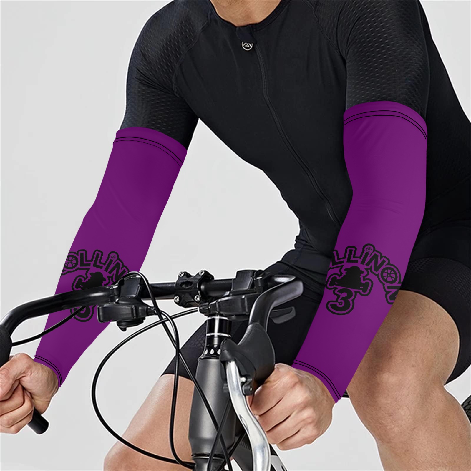 RollinOn3 Purple Sleeve Arm Sleeves (Set of Two with Different Printings)