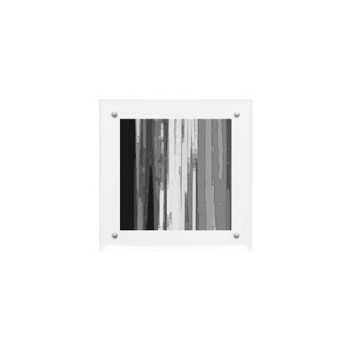 Greyscale Abstract B&W Art Acrylic Magnetic Photo Frame 5"x5"