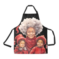 Black Mrs Claus Apron All Over Print Apron