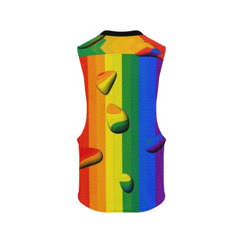 Los Angeles Pride Flag Pop Art by Nico Bielow Men's Open Sides Workout Tank Top (Model T72)