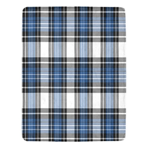 Blue Black Plaid Ultra-Soft Micro Fleece Blanket 54"x70"