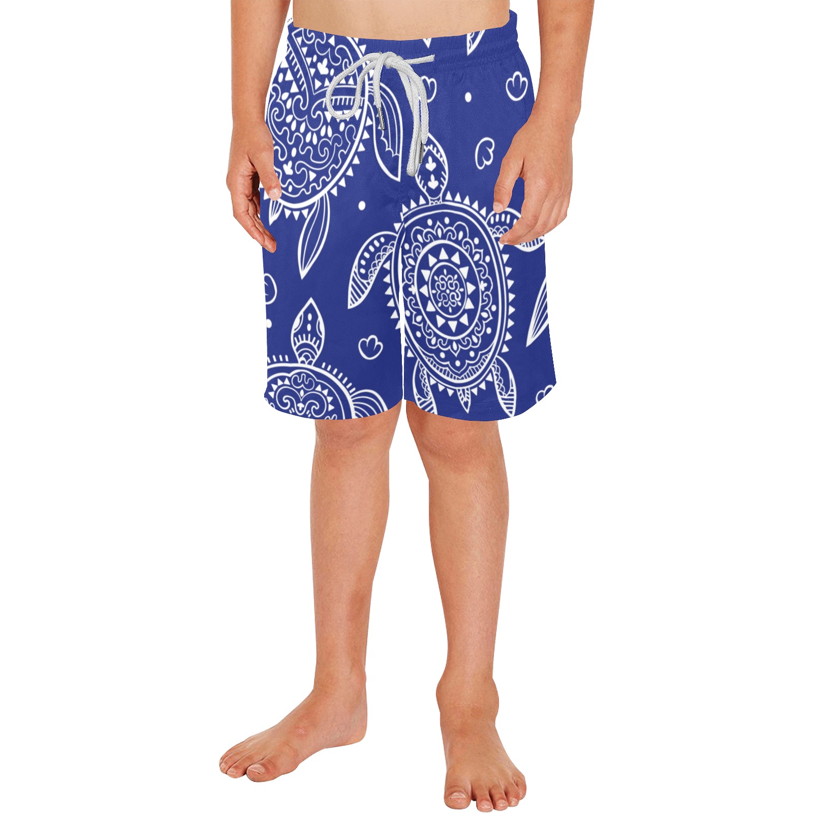 Tribal turtle Boys' Casual Beach Shorts (Model L52)