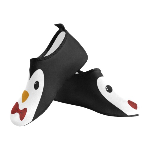 Penguin Kawaii Style Boy Kids' Slip-On Water Shoes (Model 056)
