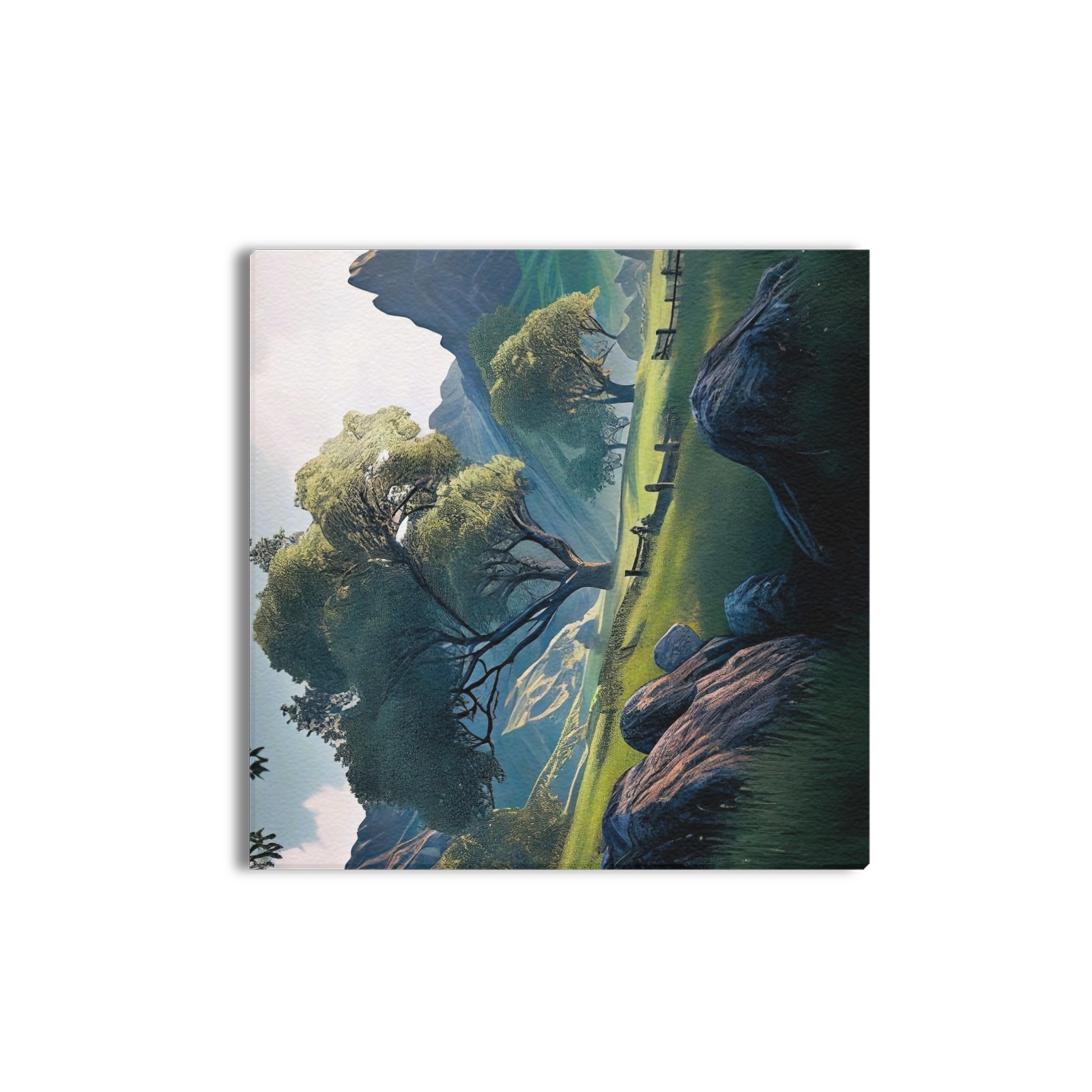 landscape, rolling hills Upgraded Canvas Print 16"x16"