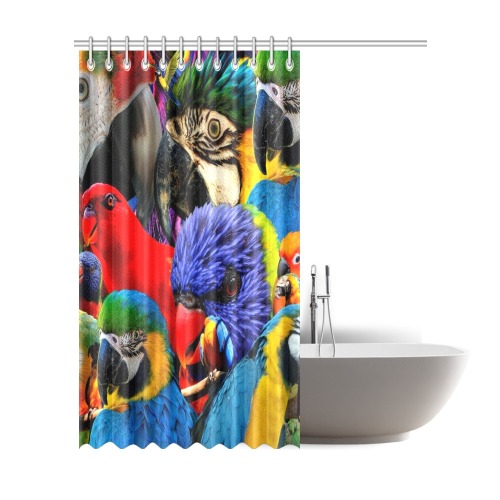 PARROTS Shower Curtain 72"x84"