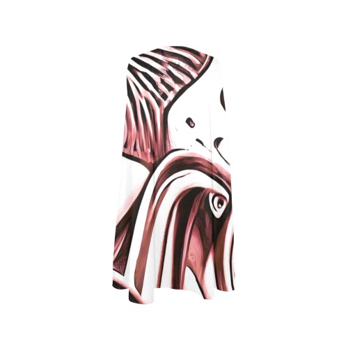 abstract graffiti style Sleeveless A-Line Pocket Dress (Model D57)