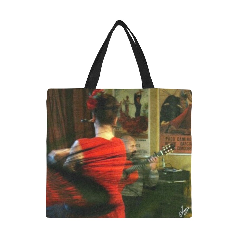Tablao All Over Print Canvas Tote Bag/Large (Model 1699)