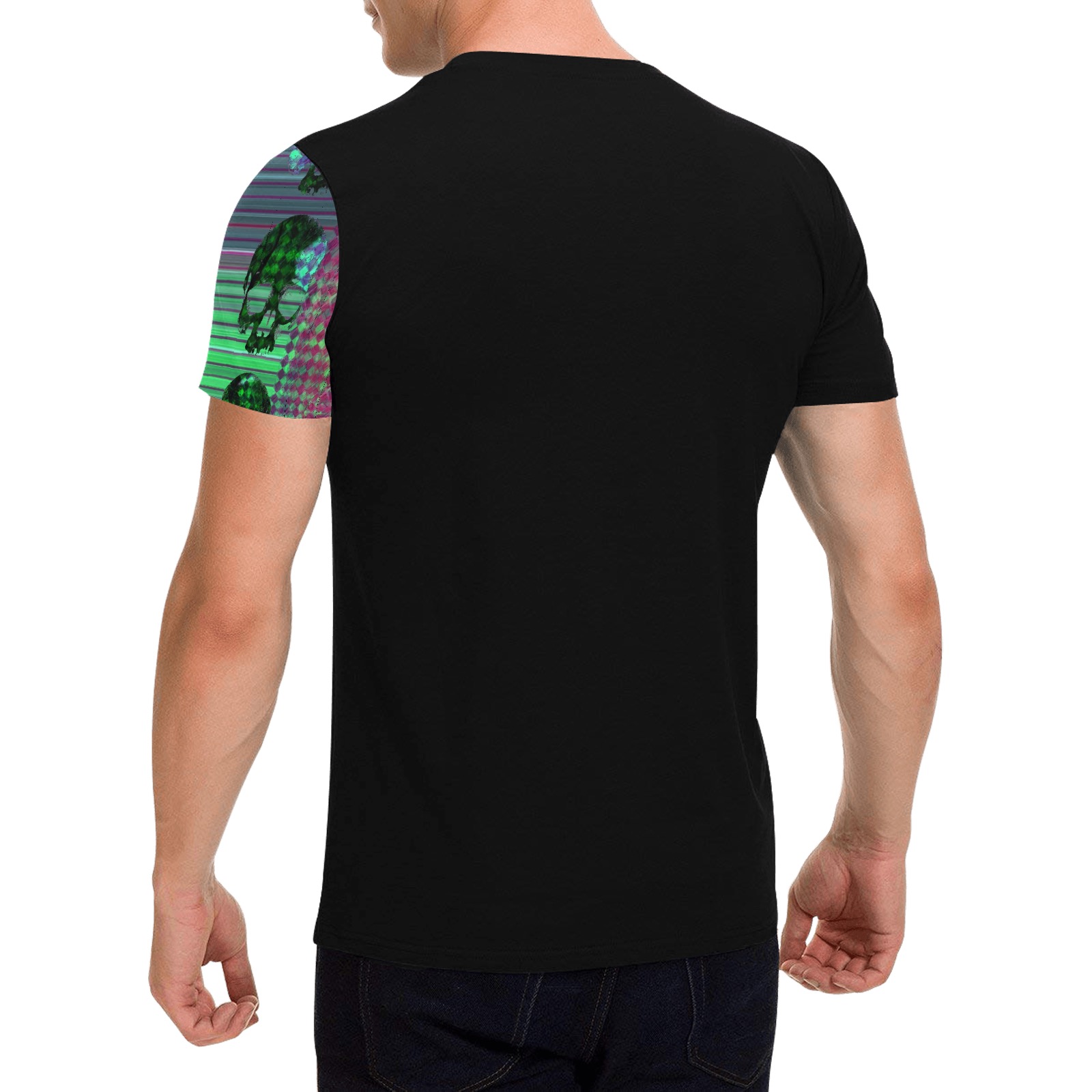 T-shirts skull print Men's All Over Print T-Shirt with Chest Pocket (Model T56)