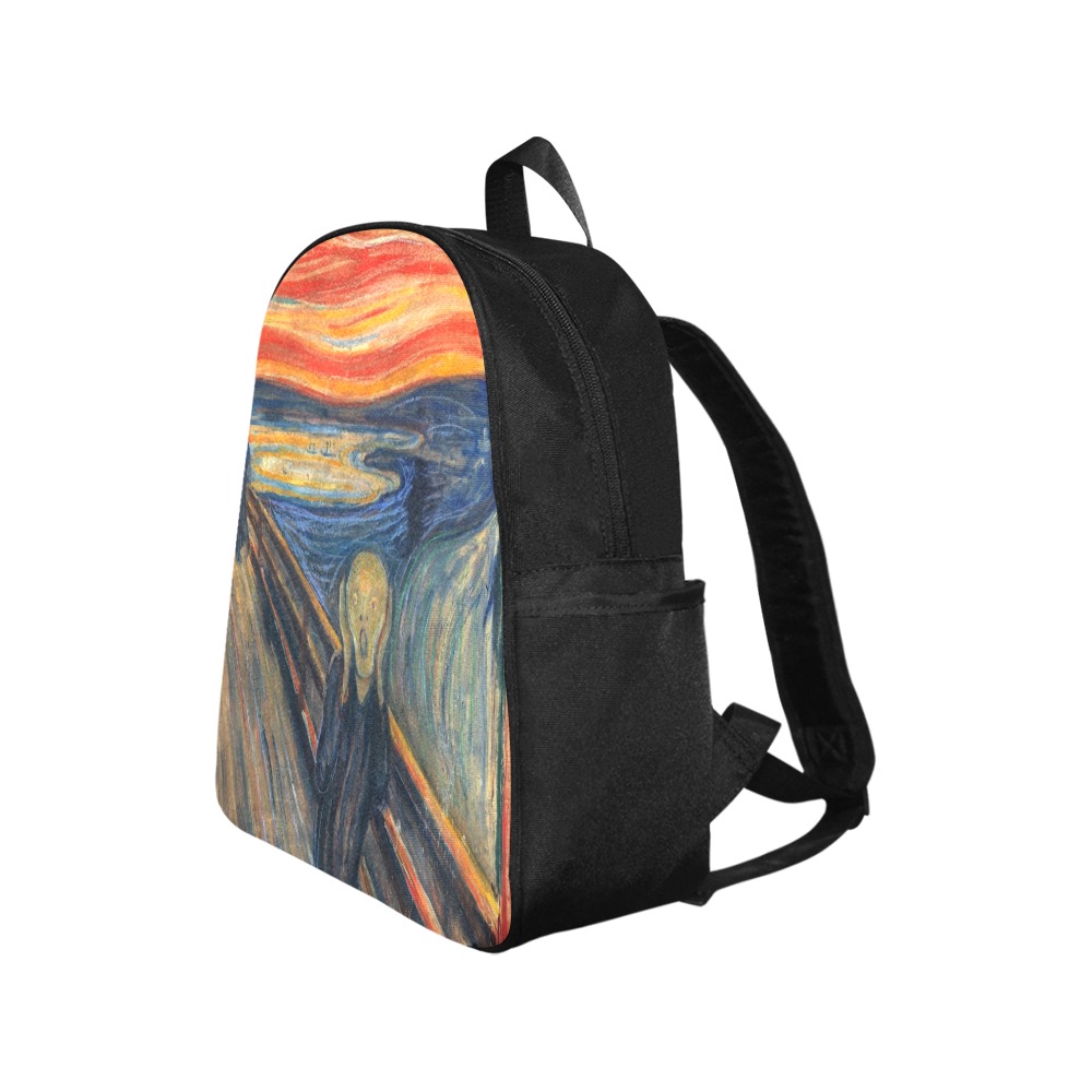 Edvard Munch-The scream Multi-Pocket Fabric Backpack (Model 1684)